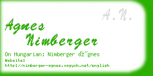 agnes nimberger business card